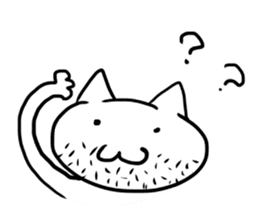 Interesting sticker white cat. sticker #2468863