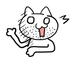 Interesting sticker white cat. sticker #2468864