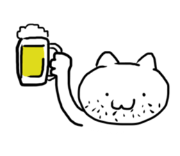 Interesting sticker white cat. sticker #2468866