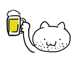 Interesting sticker white cat. sticker #2468866