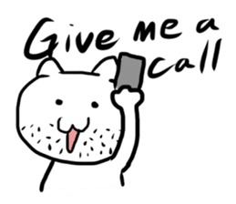 Interesting sticker white cat. sticker #2468867