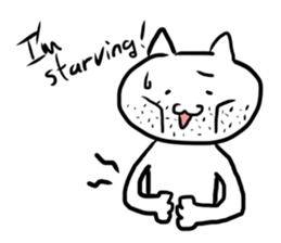 Interesting sticker white cat. sticker #2468869