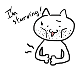 Interesting sticker white cat. sticker #2468869