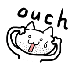 Interesting sticker white cat. sticker #2468870