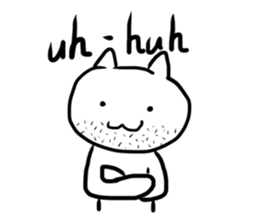 Interesting sticker white cat. sticker #2468871