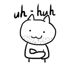 Interesting sticker white cat. sticker #2468871