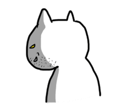 Interesting sticker white cat. sticker #2468873
