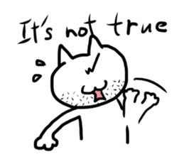 Interesting sticker white cat. sticker #2468878