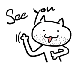 Interesting sticker white cat. sticker #2468879