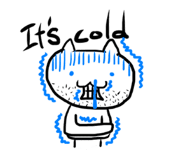 Interesting sticker white cat. sticker #2468880