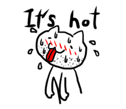 Interesting sticker white cat. sticker #2468881