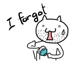 Interesting sticker white cat. sticker #2468882