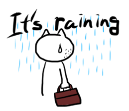 Interesting sticker white cat. sticker #2468884