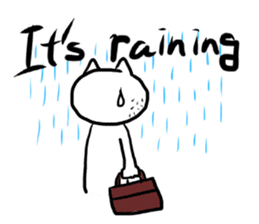 Interesting sticker white cat. sticker #2468884