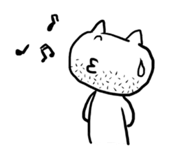 Interesting sticker white cat. sticker #2468885