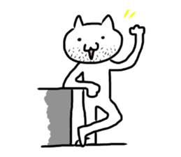 Interesting sticker white cat. sticker #2468886