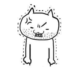 Interesting sticker white cat. sticker #2468887