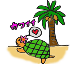 Hawaiian lovely hula girl sticker #2468936