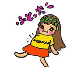 Hawaiian lovely hula girl sticker #2468950