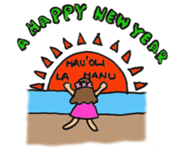 Hawaiian lovely hula girl sticker #2468962