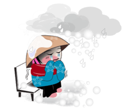 Weather baby girl sticker #2470572