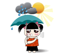 Weather baby girl sticker #2470594