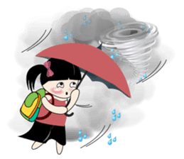 Weather baby girl sticker #2470607