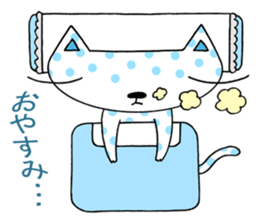 Polka dots cat sticker #2471419