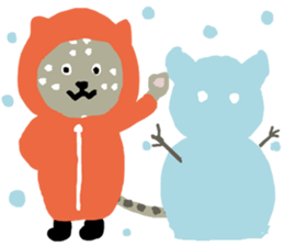 Snow leopard sticker #2471540