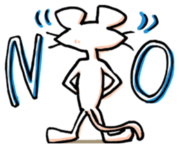 I am a white mouse. sticker #2472453