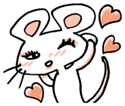 I am a white mouse. sticker #2472455