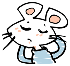 I am a white mouse. sticker #2472465