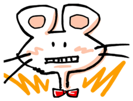 I am a white mouse. sticker #2472481