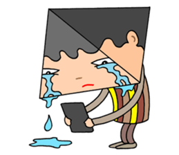 Triangular pyramid people sticker #2472492