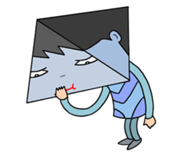 Triangular pyramid people sticker #2472495