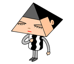 Triangular pyramid people sticker #2472496