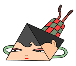 Triangular pyramid people sticker #2472497