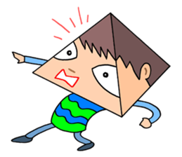 Triangular pyramid people sticker #2472498