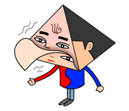 Triangular pyramid people sticker #2472500