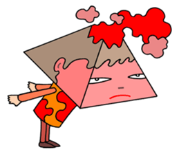 Triangular pyramid people sticker #2472501