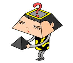 Triangular pyramid people sticker #2472503