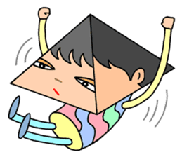 Triangular pyramid people sticker #2472505