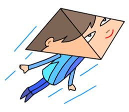 Triangular pyramid people sticker #2472506