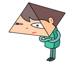 Triangular pyramid people sticker #2472507