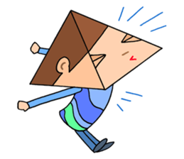 Triangular pyramid people sticker #2472514