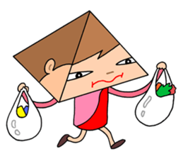 Triangular pyramid people sticker #2472515