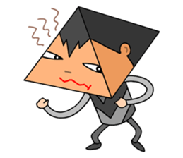 Triangular pyramid people sticker #2472517