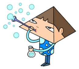 Triangular pyramid people sticker #2472520