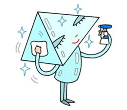 Triangular pyramid people sticker #2472521