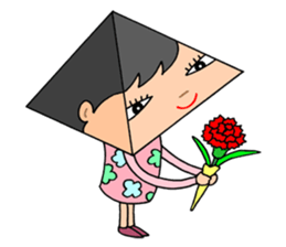 Triangular pyramid people sticker #2472525